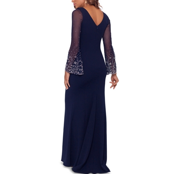 🔥Betsy & Adam Womens Beaded Long Evening Dress - Picture 9 of 15